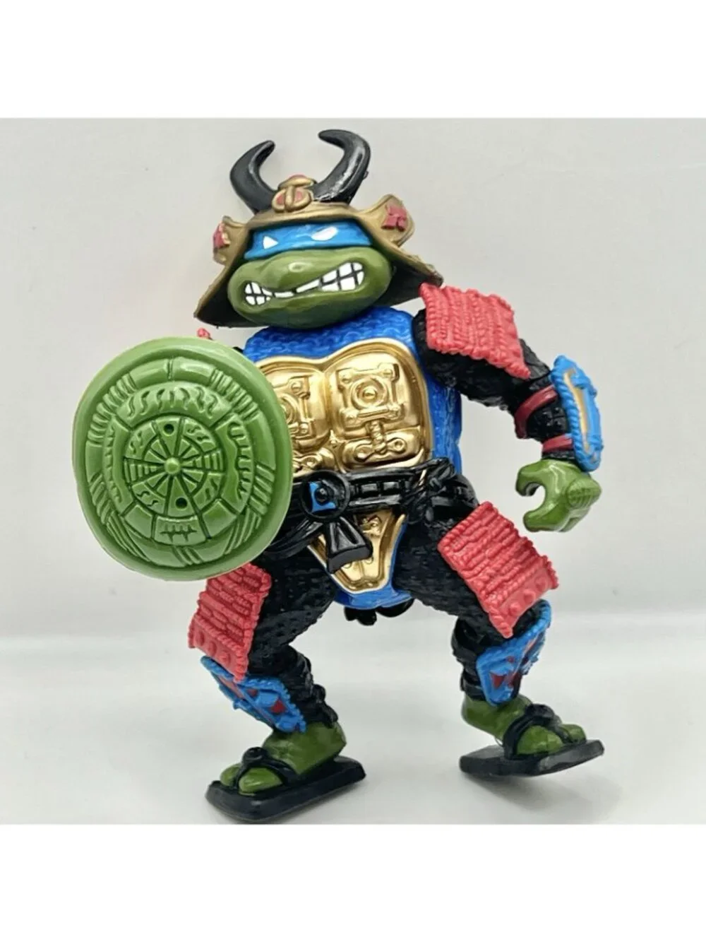 1990 TMNT Teenage Mutant Ninja Turtles – SAMURAI LEONARDO – With Shield